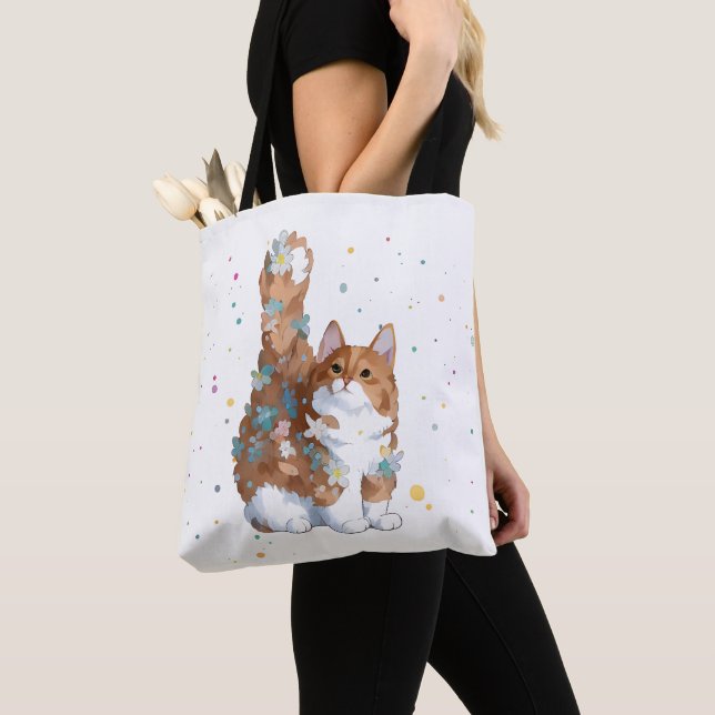 Bolsa Tote Cute Kitty Cat Pet Animal  (Close Up)