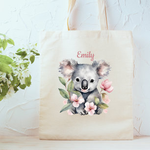Bolsa Tote Cute Koala Bear Watercolor