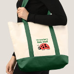 Bolsa Tote Cute ladybug baby stuff name black green<br><div class="desc">Carry a little cuteness wherever you go with this adorable 'baby stuff' impulse tote bag! Featuring a sweet ladybug (ladybird) design and space to add your baby’s name, it’s perfect for grabbing essentials on the go. Lightweight yet roomy, this personalized baby tote bag is great for nappies, snacks, toys, or...</div>