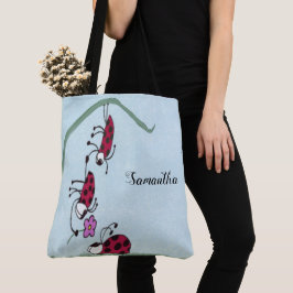Bolsa Tote Cute Ladybug Professando Sua Pintura De Amor