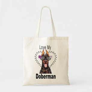 Bolsa Tote Cute Love Meu Doberman