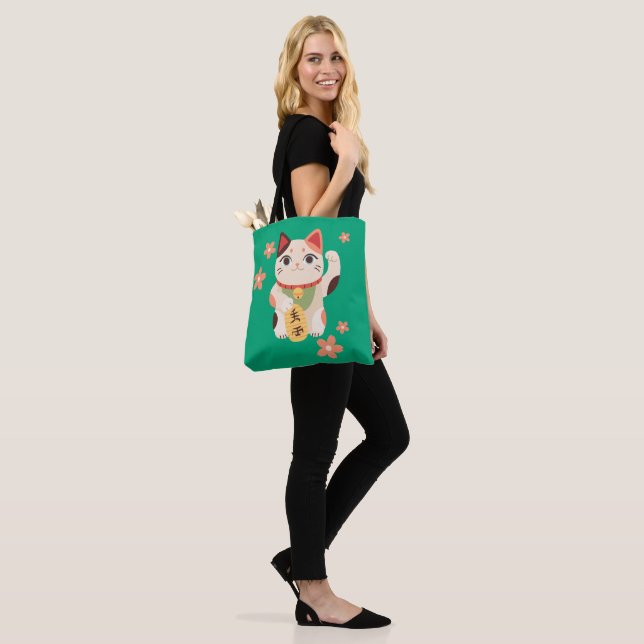 Bolsa Tote Cute Maneki Neko Lucky Cat (No(a) Modelo)