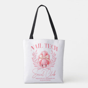 Bolsa Tote Cute Nail Tech Coquette Nail Clube Social Polonês