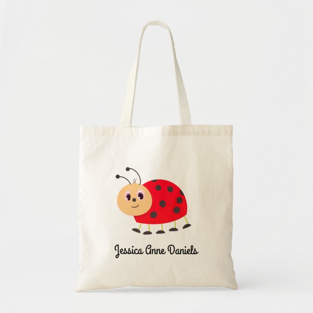 Bolsa Tote Cute personalized ladybug tote (Frente)