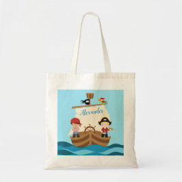 Bolsa Tote Cute Pirate Boys E Um Grande Nome Personalizado De