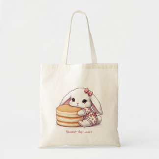 Bolsa Tote Cute Rabbit & Pancake - Adorable Breakfast Sweet