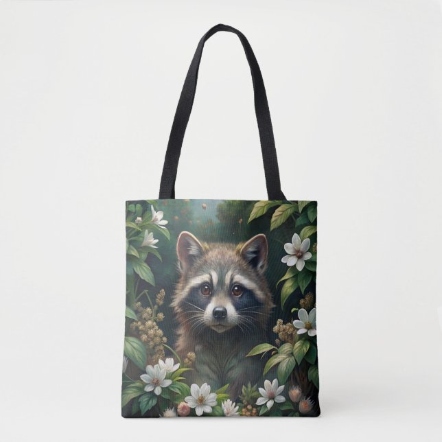 Bolsa Tote Cute Raccoon (Frente)
