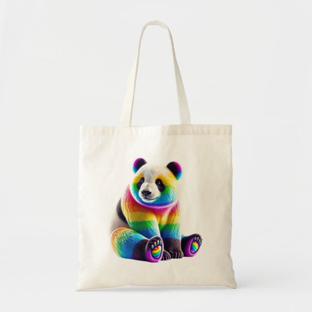 Bolsa Tote Cute Rainbow Panda (Frente)