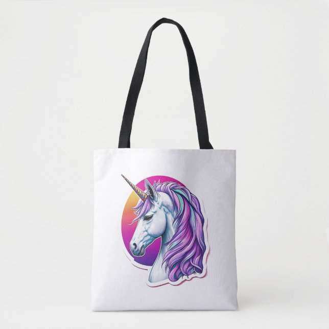 Bolsa Tote Cute Rainbow Unicorn 2 (Frente)