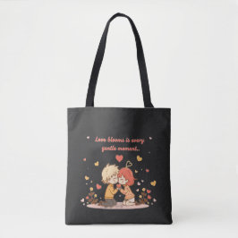 Bolsa Tote Cute Romantic Anime Couple - Love Moment