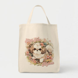 Bolsa Tote Cute Shih Tzu Mama Cachorro Cachorro Cachorro Cach