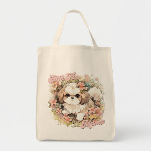 Bolsa Tote Cute Shih Tzu Mama Cachorro Cachorro Cachorro Cach