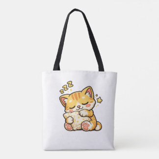 Bolsa Tote Cute Sleepy Cat Pillow