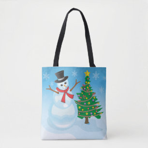 Bolsa Tote Cute Snowman