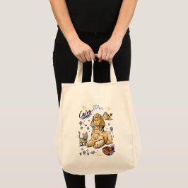Bolsa Tote Cute Sphinx Cairo Egito Arte Doodle