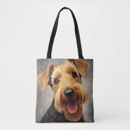 BOLSA TOTE CUTE TAN & BROWN WELSH TERRIER DOG