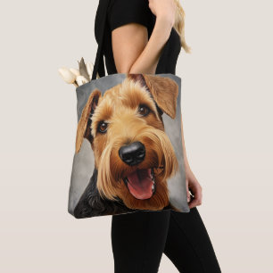 BOLSA TOTE CUTE TAN & BROWN WELSH TERRIER DOG