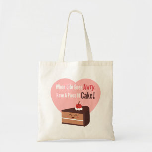Bolsa Tote Cute Tem Um Pedaço De Bolinho De Chocolate Engraça