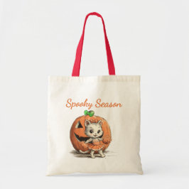 Bolsa Tote Cute Vintage Cat Halloween Custom Spooky Season