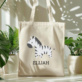 Bolsa Tote Cute Zebra Personalizado para Crianças