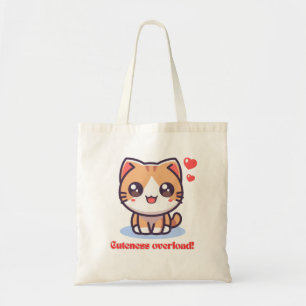 Bolsa Tote Cuteness Overload Kawaii Anim Cat Tote Bag