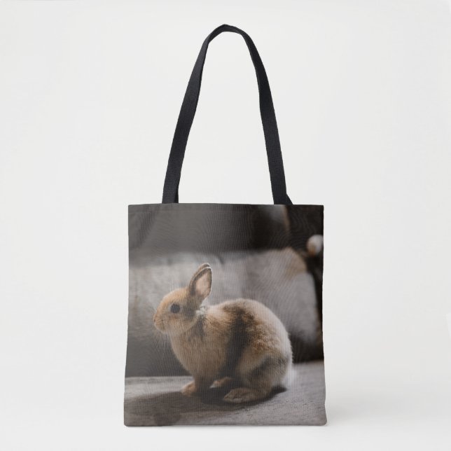 Bolsa Tote Cutest Baby Animals | Netherland Dwarf Rabbit (Frente)