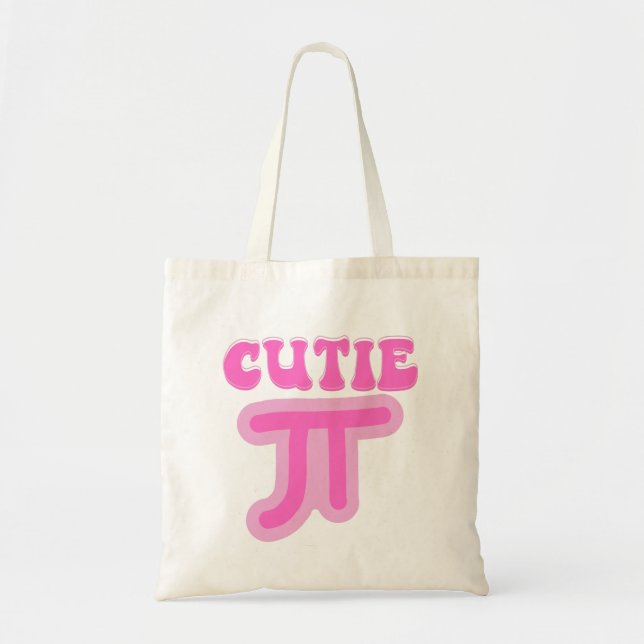 Bolsa Tote Cutie Pi - Engraçado Dia Pi (Frente)