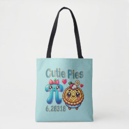 Bolsa Tote "Cutie Pies" - Símbolo de Pi Cónico e Pie Pun