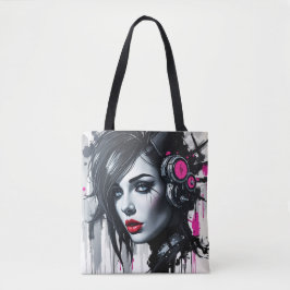 Bolsa Tote Cyberpunk - Arte Científica Edgy