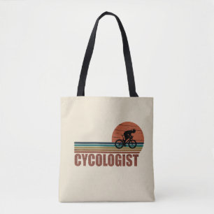 Bolsa Tote Cycologist tem um ciclismo engraçado dizendo