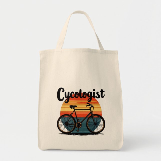 Bolsa Tote Cycologista: Energetic Biker Tee - for Cycling (Frente)