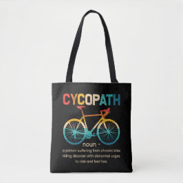 Bolsa Tote Cycopath Funny Cycling para Ciclistas e Bikers
