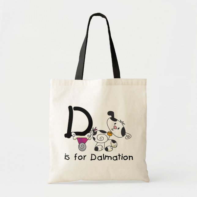 Bolsa Tote D é para T-shirts e presentes Dalmation (Frente)