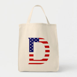 Bolsa Tote D Monograma sobreposto ao gtcnt Flag EUA