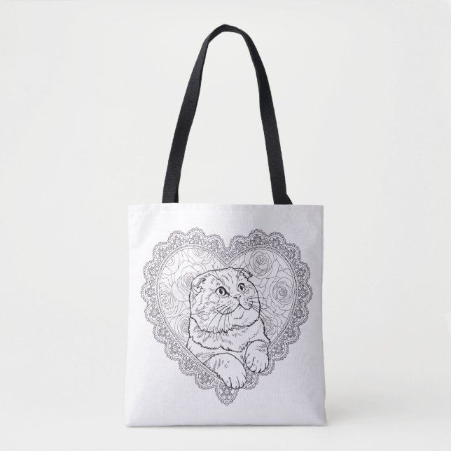 Bolsa tote da coleção Line Art Ritual  (Frente)