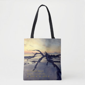 Bolsa Tote da Praia de Driftwood ao Amanhecer