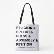 Bolsa Tote da Primeira Emenda em Branco