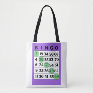 Bolsa Tote Da "saco personalizado do BINGO boa sorte"