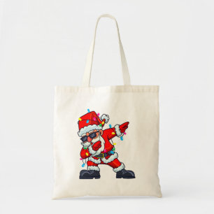 Bolsa Tote Dabbing Papai Noel, Árvore de Natal, Criança