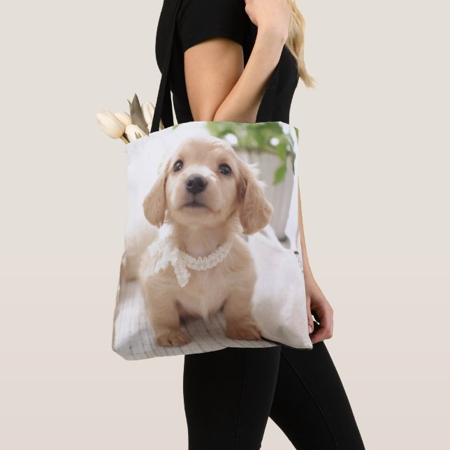 Bolsa Tote Dachshund diminuto (Close Up)
