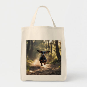 Bolsa Tote Dachshund Elegant Grocery Tote Bag