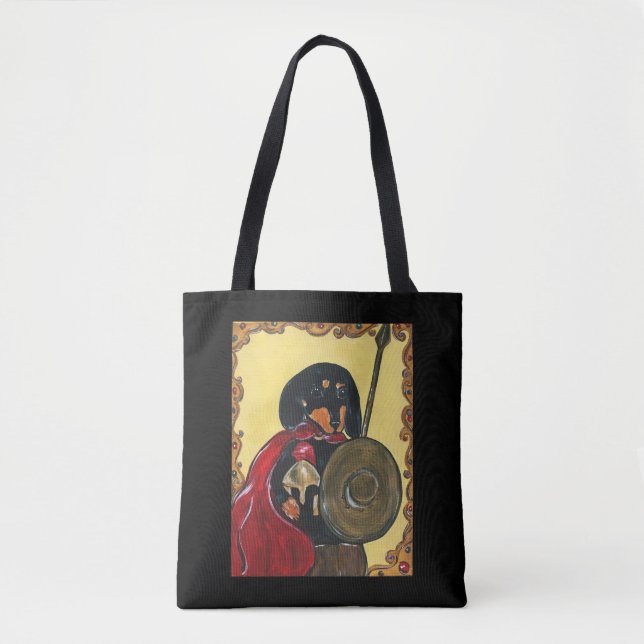 BOLSA TOTE DACHSHUND GUERREIRO   (Frente)