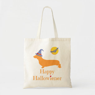 Bolsa Tote Dachshund Halloween Dift Engraçado Wiener