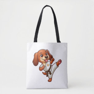 Bolsa Tote Dachshund karate artes marciais chute alto