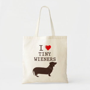 Bolsa Tote Dachshund minúsculo do Wiener do amor engraçado