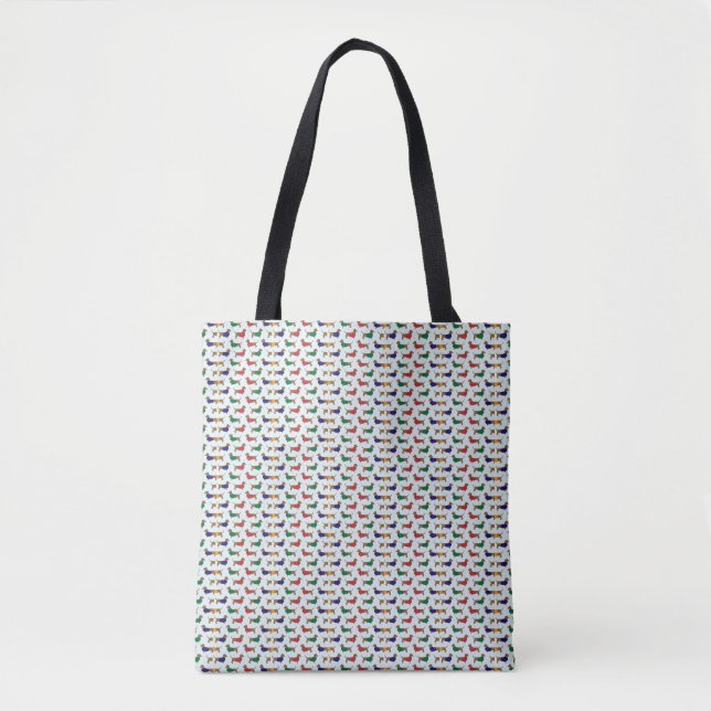 Bolsa Tote dachshund-papel de parede (Frente)