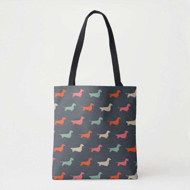 Bolsa Tote Dachshund Silhouettes Wiener Dog Lover's (Frente)