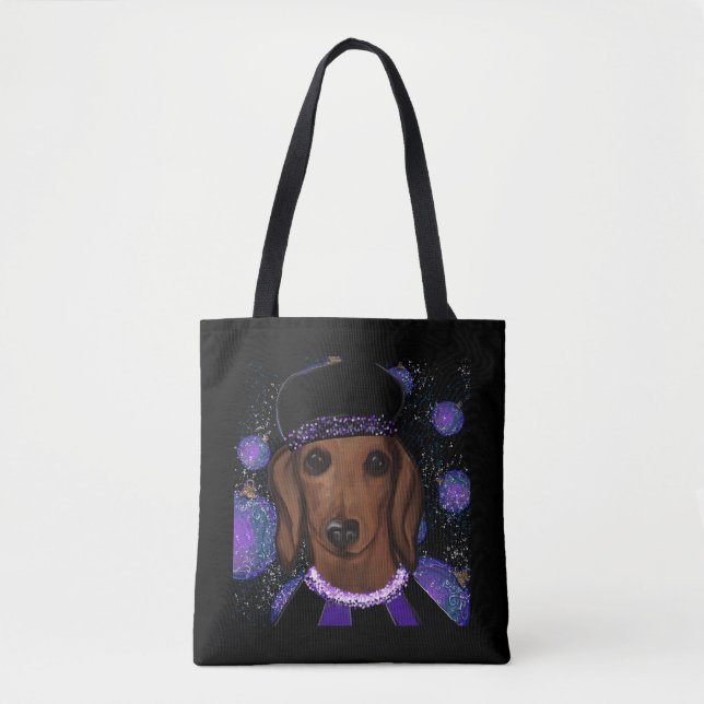 Bolsa Tote Dachshund Vermelho (Frente)