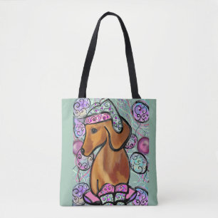 Bolsa Tote Dachshund Vermelho