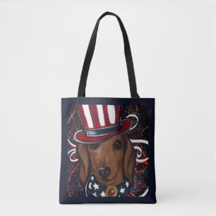 Bolsa Tote Dachshund Vermelho